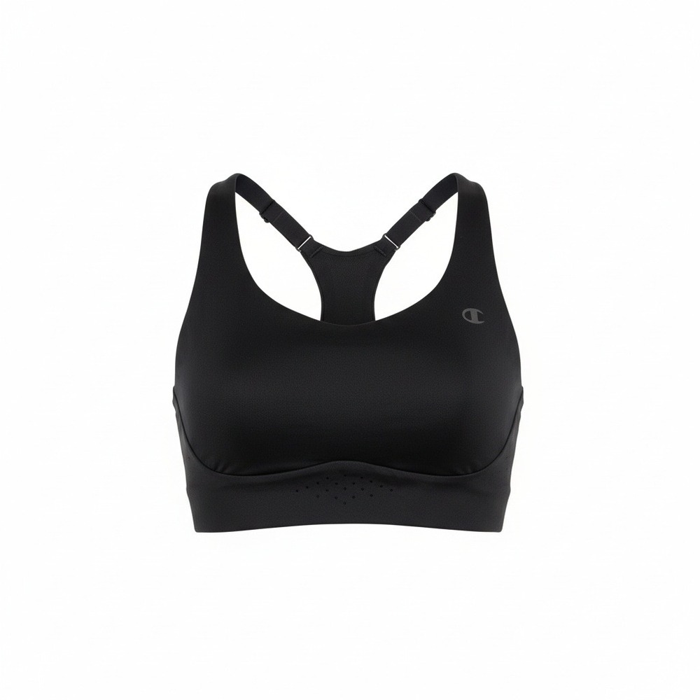 Champion Spot Lite High Impact Sports Bra Black Racerback Medium Excellent